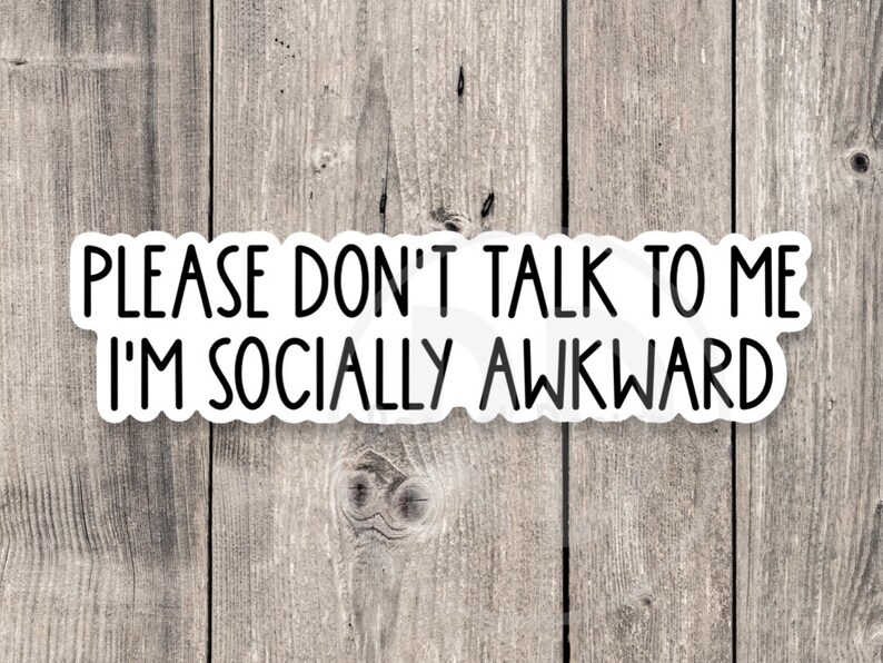 Socially Awkward Sticker: Funny Introvert Gift immagine 1