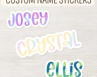 Custom Name Vinyl Sticker, Laptop Decal, Water Bottle Sticker