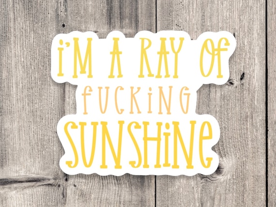 Ray of Sunshine Sarcasm Sticker - Funny Quote Vinyl Decal