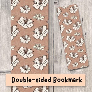 Floral bookmark, wildflowers, book lover gift, bookish stocking stuffer, neutral, bookworm