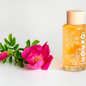 Homemade Natural Apple Cider Vinegar  With Wild Roses 100 ml (0.90 oz), for the prevention of beautiful healthy skin, cosmetics vinegar gift