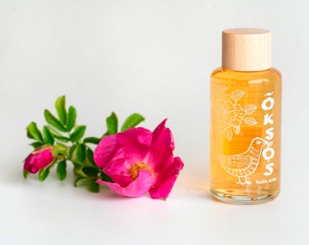 Zelfgemaakte natuurlijke appelciderazijn met wilde rozen 100 ml (0,90 oz), ter preventie van een mooie, gezonde huid, cosmeticaazijn cadeau