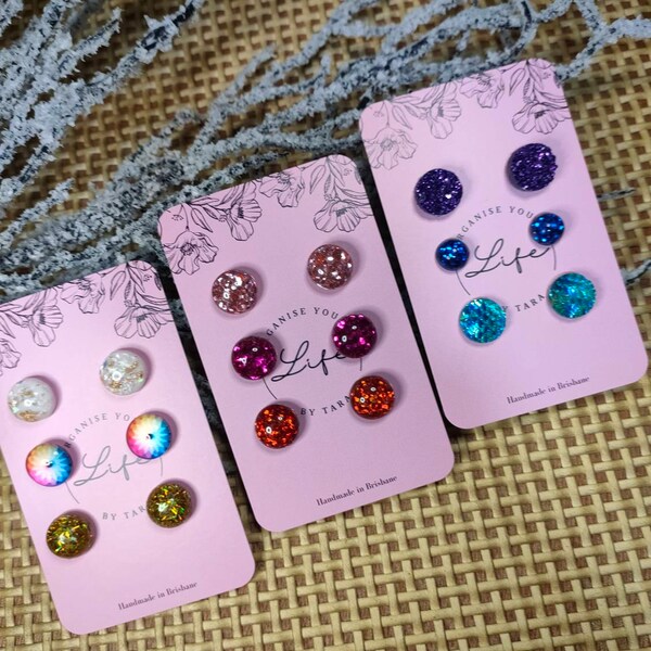 Resin Stud Earrings Etsy
