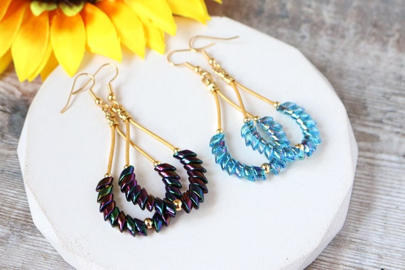 Magatama earrings cheap