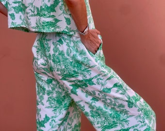 Toile Print Pants - Etsy