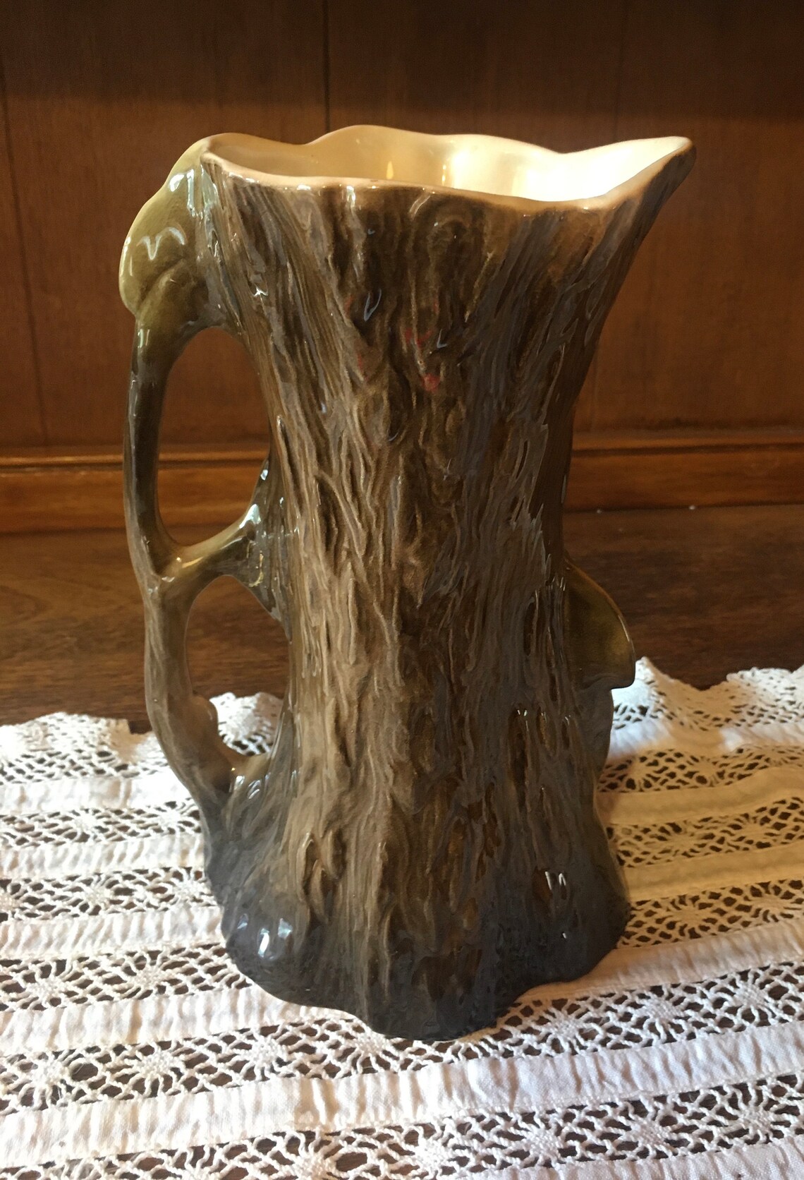 Large Eastgate Pottery Withernsea Fauna Rabbit Tree stump vase Etsy