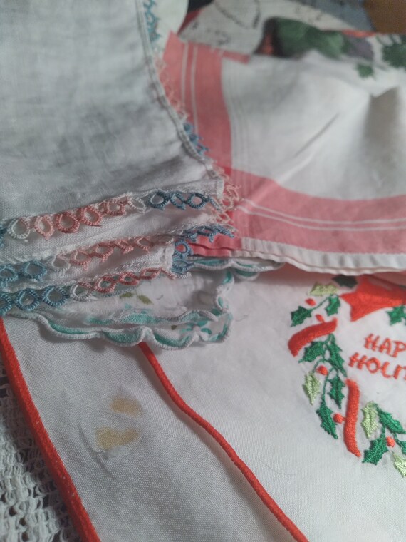 Set of 6 Mid-Century Hankies, Vintage Handkerchie… - image 6