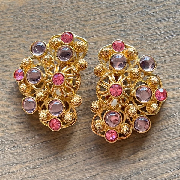 Vintage 1992 Jose Barrera For Avon Marbella Collection Clip On Earrings