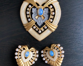 Elizabeth Taylor Avon Heart of Hollywood Opal Signed Pin Brooch - Etsy