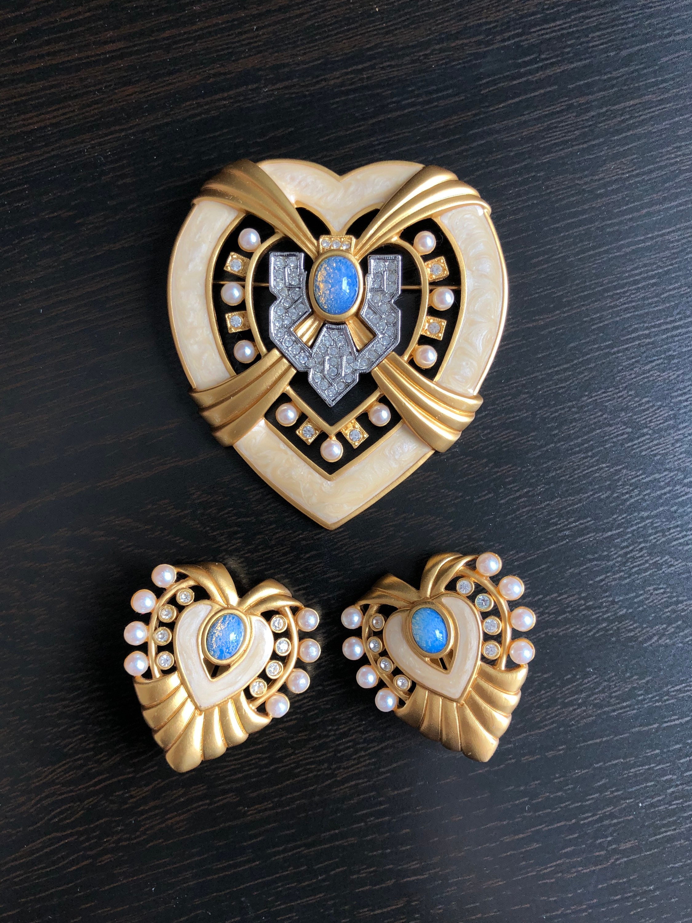 セブンイレブン 冬ギフト カタログ Vintage Elizabeth Taylor for Avon Heart of Hollywood Set アクセサリー