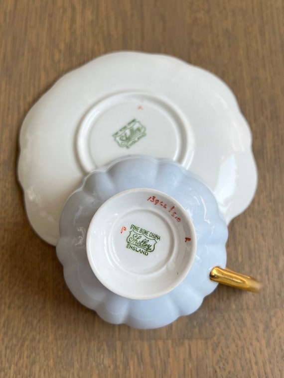 1960s Vintage Shelley England China Tea Cup & Saucer Set 13966