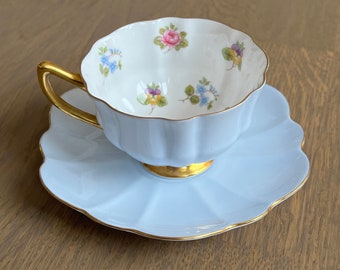 1960s Vintage Shelley England China Tea Cup & Saucer Set