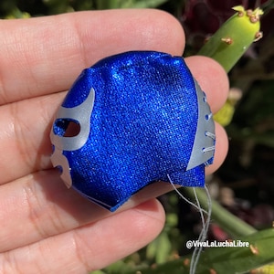 Lucha Libre Mini Mask -Blue Demon - Handmade Luchador Mask - Collectibles