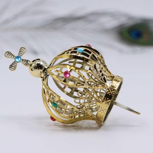 CORONA con Piedras para Nuestra Señora de FÁTIMA,Virgen de los Santos, Estatua Religiosa, CORONA para Santos, Corona para Estatua, Corona de Plástico, Adornos de Corona