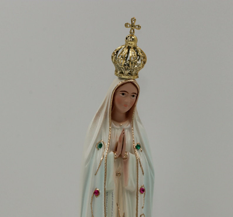 Statue Our Lady of Fatima,Virgin Mary Statue,Figurine Christianity Religion 26cm Religious Gift