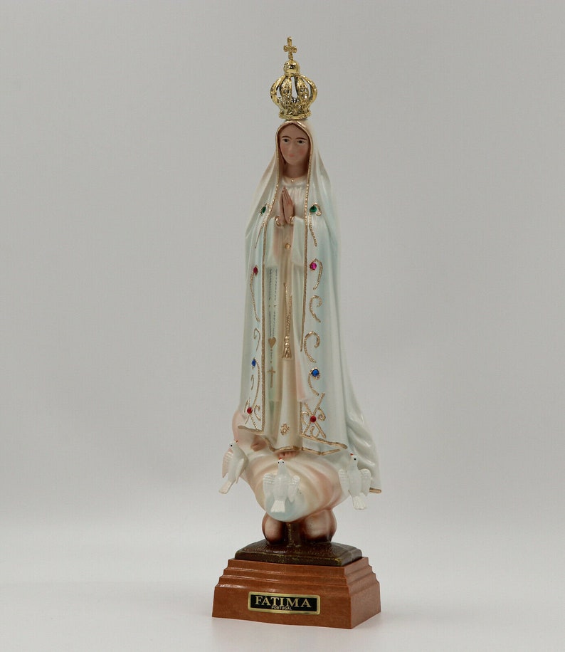 Statue Our Lady of Fatima,Virgin Mary Statue,Figurine Christianity Religion 26cm Religious Gift