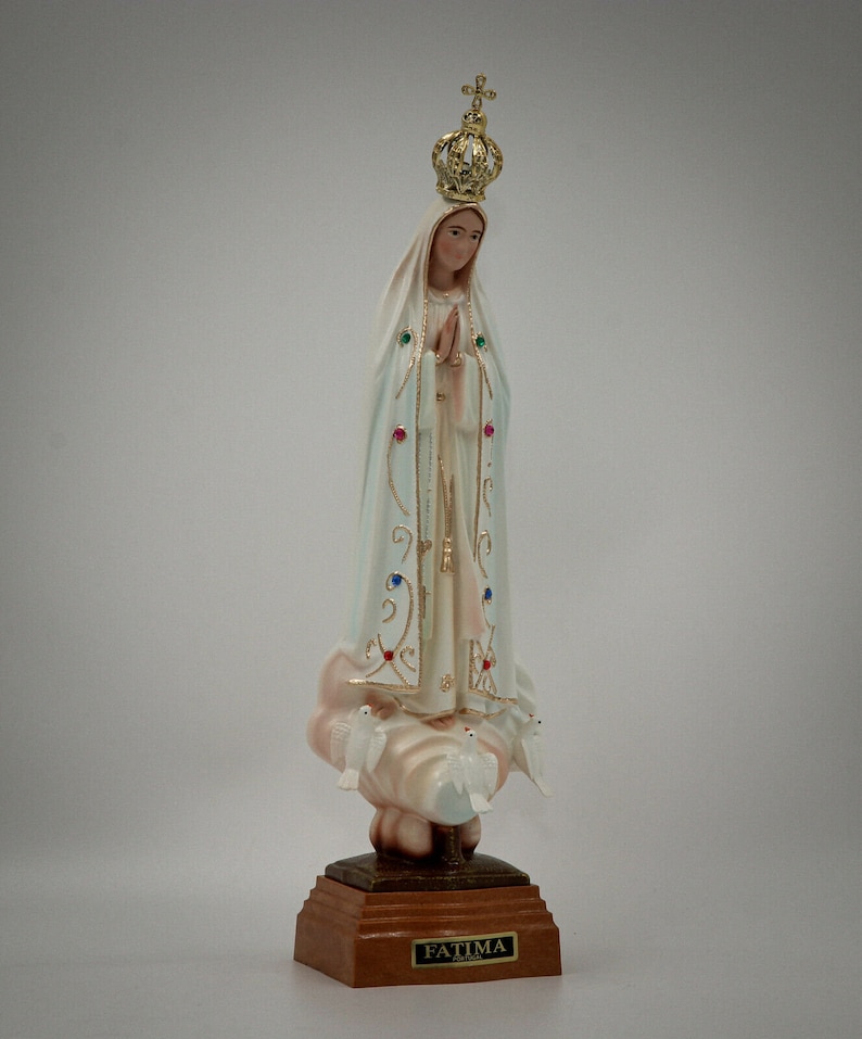 Statue Our Lady of Fatima,Virgin Mary Statue,Figurine Christianity Religion 26cm Religious Gift