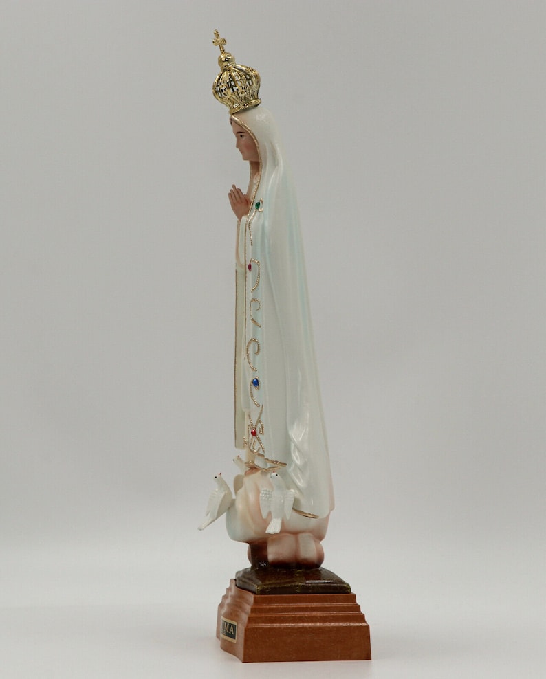Statue Our Lady of Fatima,Virgin Mary Statue,Figurine Christianity Religion 26cm Religious Gift