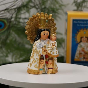 Virgem dos Desamparados,OUR LADY of the Forsaken, Figurine Children Catholic Religion, Hand painted, Virgin of the Helpless, Lello and Lilla