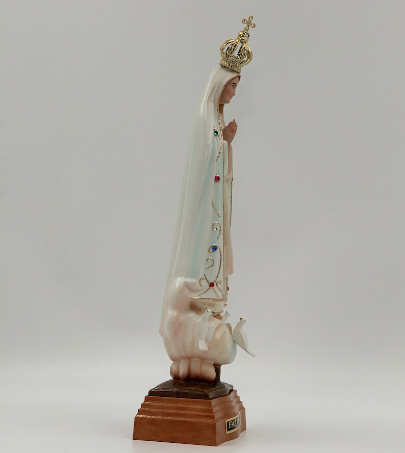 Statue Our Lady of Fatima,Virgin Mary Statue,Figurine Christianity Religion 26cm Religious Gift