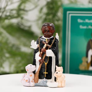 SAINT MARTIN de PORRES, São Martinho de Porres, Hand Painted, Religious Decor, Catholic Statue, Gift, Lello and Lilla, Collectible figure