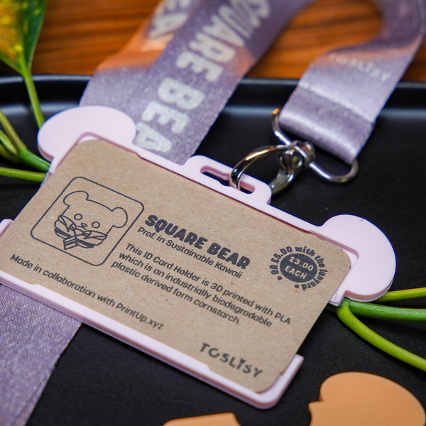 Square Bear ID Card Holder