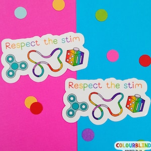 Respect the Stim Vinyl Sticker - Stimming, Actually Autistic, Autism Acceptance, Fidgets - Neurodivergent Gift