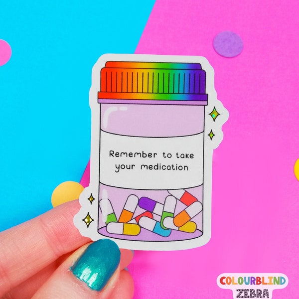 Remember to Take Your Medication Sticker - Glitter Chronic Illness Decal - Spoonie Gift
