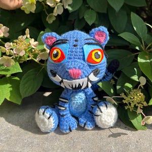 Niedliche Derpy K Pop Dämonenjäger Häkelanleitung | Tiger Amigurumi Anleitung | Sofort Download PDF