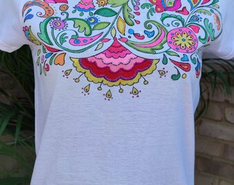 Hand Painted T Shirt - Etsy