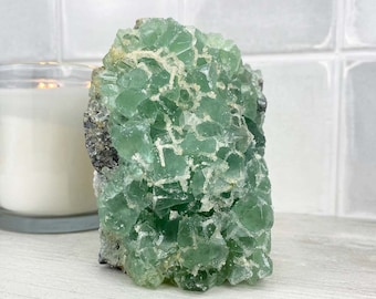 Natural Green Sugar Fluorite Specimen