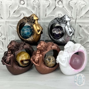 Vintage Style Mermaid Siren Sphere Holders