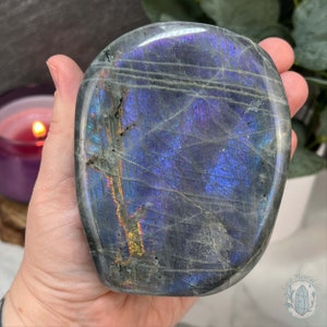 Polished Blue and Purple Flash Labradorite Freeform