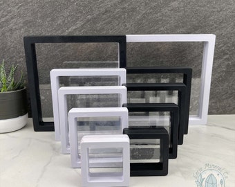 3D Gem and Crystal Square Suspension Floating Display Cases