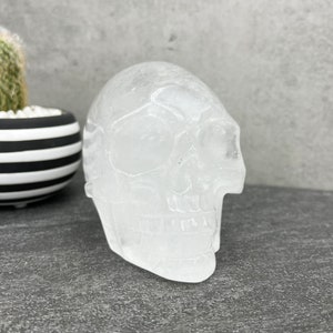Quartz Crystal Skull Carving