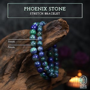 Phoenix Stone Gemstone Beaded Stretch Bracelet