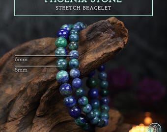 Phoenix Stone Gemstone Beaded Stretch Bracelet