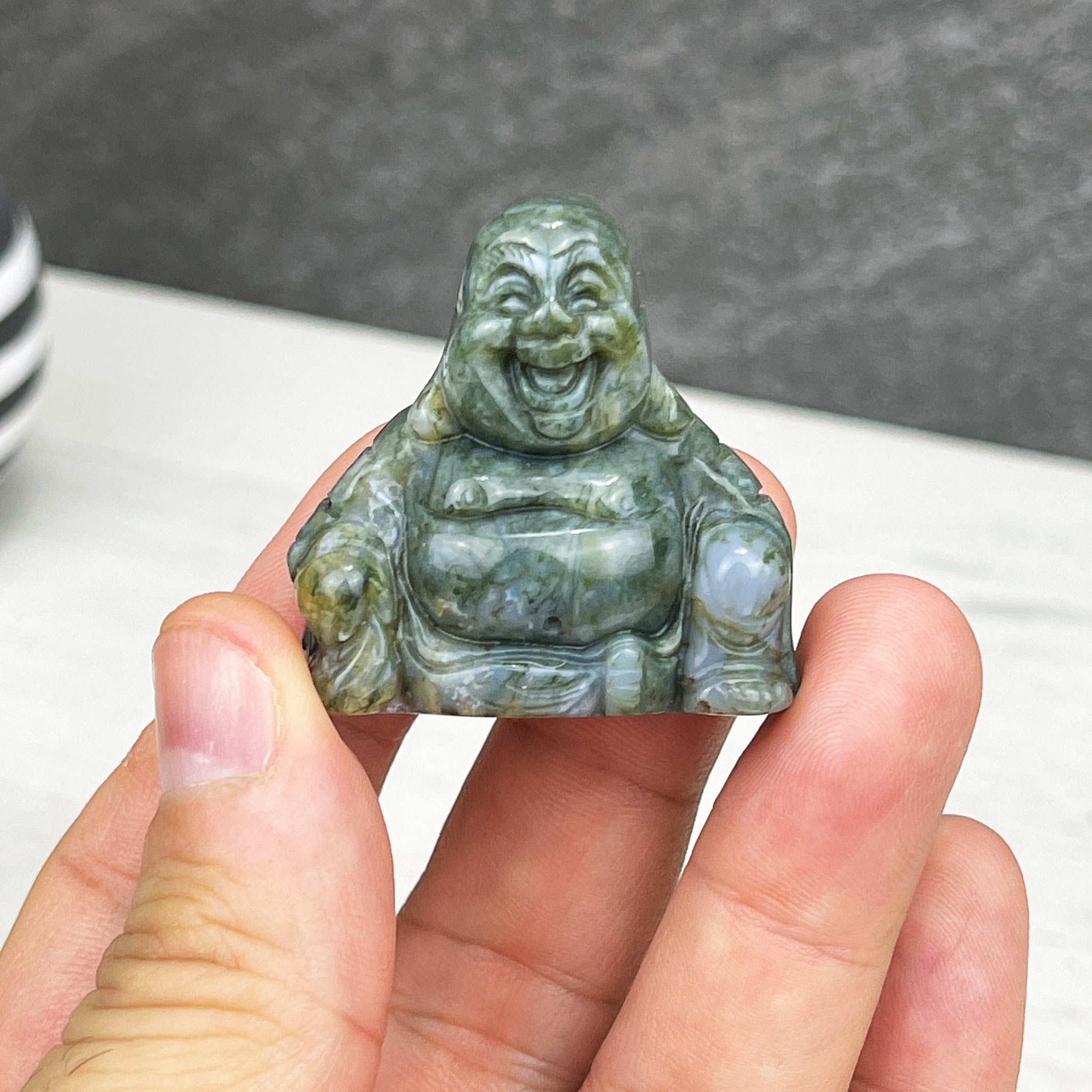 石像手彫り 磨かれた微笑みの仏像の石彫 - Etsy 日本