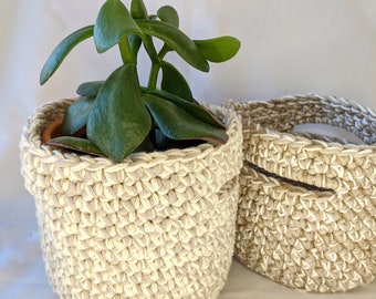 Bonnie Crochet Basket. Crochet Storage Basket. Crochet Display Basket. Crochet Pot Cover.