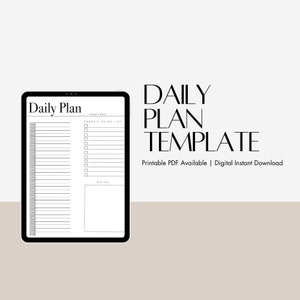 Minimalist Digital daily digital planner, portrait digital planner, daily schedule, ipad planner, goodnotes planner