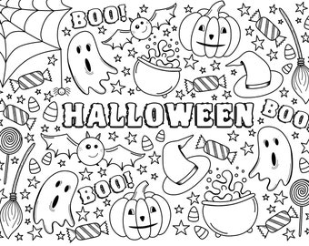 GIANT Halloween Coloring Page *digital download*