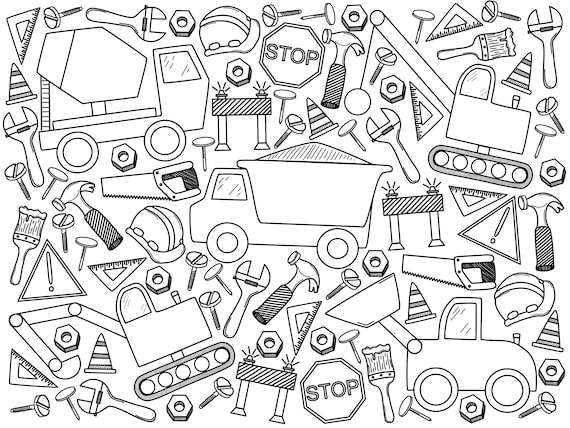 Construction Tools Coloring Pages 