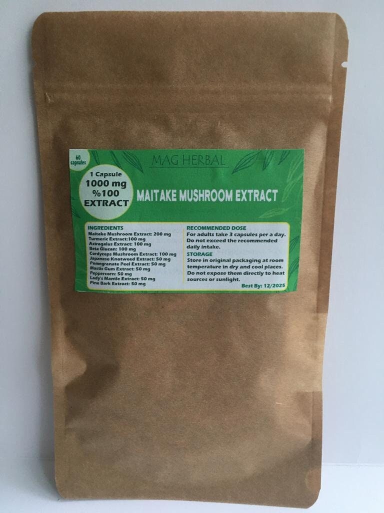 MAITAKE MUSHROOM Extract60 Capsules 60.000mg100pure Etsy