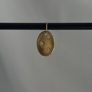 Gold Star Charm – Cubic Zirconia PVD Stainless Steel Pendant
