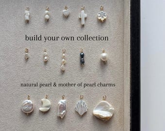Crea tus propios dijes de perla y nácar: joyas personalizadas para collares, pulseras y pendientes en oro o plata, con cierre o anilla.