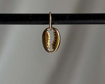 Gold Plated Cowrie Shell Charm – Stainless Steel Pendant