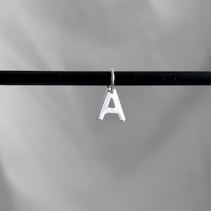 Dije de letra inicial de plata, Dije de letra de acero inoxidable bañado en plata, Dije de collar, Dije de pulsera, Dije de pendiente
