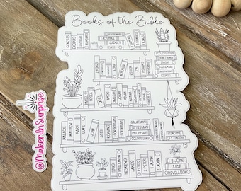 Bible Reading Tracker Sticker: Books of the Bible, Christian Study