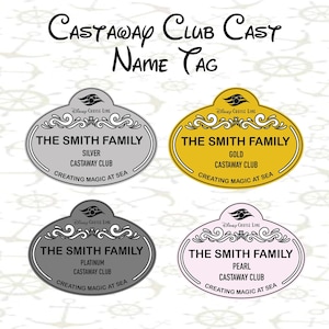 Personalisierte Disney Cruise Line Castaway Club Türmagnet Cast Mitglied Abzeichen