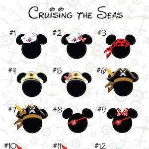 Disney Mickey and Minnie Cruising Silhouette Magnets